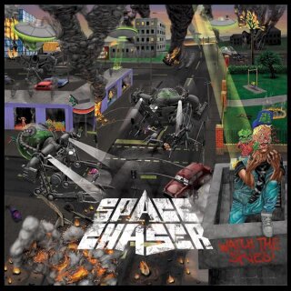 SPACE CHASER -- Watch the Skies!  LP  NEON GREEN