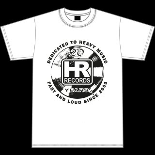 HIGH ROLLER RECORDS -- 20th ANNIVERSARY SHIRT  WHITE XS