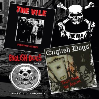 ENGLISH DOGS / THE VILE -- Tales from the Asylum / Provocation  CD