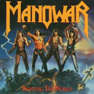 MANOWAR -- Fighting the World  LP  BLUE