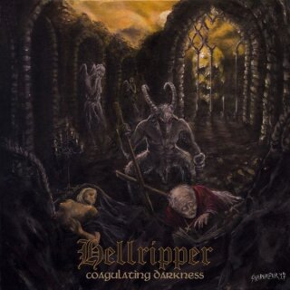 HELLRIPPER -- Coagulating Darkness  LP  GOLD