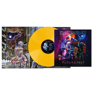 IRON MAIDEN -- Somewhere in Time  LP YELLOW  (incl. Future Past Tour Lenticular Print)