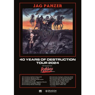 JAG PANZER -- 40 Years of Destruction Tour  POSTER